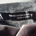 ZARA Gray Velour Velvet Dress with Slit up the Side Photo 3