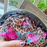 Betsey Johnson  Small Ruffle Cosmetic Case Bubble Cheetah Natural Photo 2