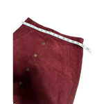 Harper Heritage  Corduroy Mini Skirt Size Small Burgundy Button Gold Fall Photo 6