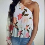 VICI  One Shoulder Floral Blouse Top - Size XS Photo 0