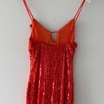 If By Sea Orange Sequin Midi Dress Photo 13