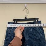 Red Valentino  Frayed Printed Denim Midi Skirt Denim Blue Raw Hem size 38 EUC Photo 3