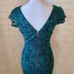 ABS Allen Schwartz  Emerald Lace Midi Dress Photo 2