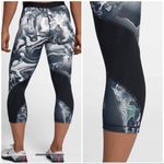 Nike  Pro Dri-fit Women's Colorful Black Psychedelic Training Capris Small Photo 9