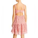 Bloomingdale’s Aqua Rosette Lace Tiered Dress, Size 4 New w/Tag Retail $278 Pink Photo 2