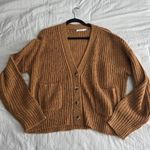 Mod Ref NWOT Brown Chunky Knit Cardigan Sweater L Photo 2