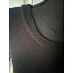 Adrianna Papell  Black Long Sleeve Top Pleated Cuff Size M Photo 2