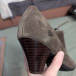 Born Shoes Suede Lace Up Heeled Booties W8 Green/Brown Green Size 8 Photo 6