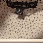 Adrianna Papell Black and White Speckled Long Sleeve Shirt Photo 1