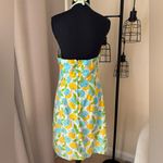 Lilly Pulitzer  Yellow & Blue Lemon Blueberry Tie Halter Dress Size 8 Photo 3