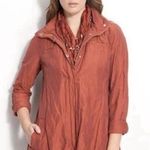 Eileen Fisher Rumpled Cotton Burnt Orange Metallic
Hooded Jacket XL Photo 0