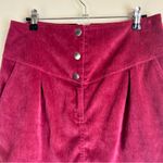 Rebecca Minkoff Burgundy Skirt ‎ Corduroy Mini Skirt Size 8 Fall Frolic Après-Ski Photo 7