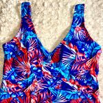 NWOT Neon Palm Leaf Print Swimsuit Swim Skirt Full Coverage 18W NEW Photo 2