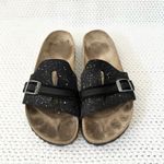 Birkenstock Papillo Carmen Black Silver Splash Speckled Slide Sandals 38 7 US Photo 2