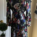 Banana Republic Floral Preppy Long Sleeve Off The Shoulder Dress Photo 0