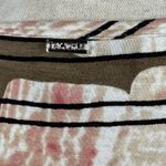 St. John  Small Top Yellow Label Short Sleeve Faux Wrap Abstract Stretch Pullover Photo 5