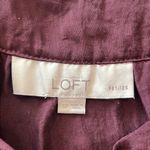 Loft Deep Purple Shell with Gathered Neckline Photo 1