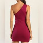 Lulus Magenta One-Shoulder Cutout Bodycon Mini Dress size small NWT Photo 3