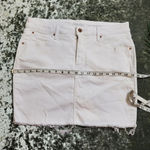 Levi's White Denim High Waisted Skirt Photo 8