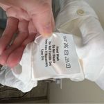 o.p.t Adina White Linen Midi Lace Dress Button Front 8 NWT Puff Sleeves Photo 12