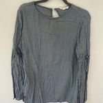 Beach Lunch Lounge Striped Pullover Shirt Bell Sleeve Size m Photo 0