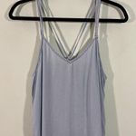 Aerie Women Light Wash Chambray Side Slit Maxi Tank Dress Size M Photo 2