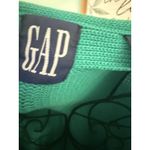 Gap Vintage  Green Cardigan L Button Up Thick Chunky Preppy Yacht Yuppie knit Photo 3