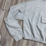 Forever 21  Gray Women's Quarter Zip Crop Sweatshirt NWT Size Large Photo 7