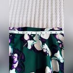 Banana Republic NWT A-line Green Skirt With White & Purple Floral Print size 4 Photo 3