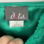 Vintage Lace Padded Christmas Green Satin Slip Cami Large Coquette Holiday Cute Photo 3