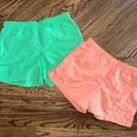 Columbia Dual Pack Baggy Athletic Shorts Green Salmon Pink Medium 4 6 8 summer Photo 0