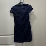 Sail To Sable Blue Linen Short Sleeve Tunic Dress Size XS $198 Photo 4