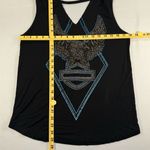 Harley Davidson Tank Top Tee Distressed Strappy Biker Moto Motorcycle Sz Med Y2K Black Photo 8