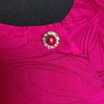 80s VINTAGE SILK HOT PINK BUTTON UP BLOUSE BUSINESS BABE BARBIE Size 6 Photo 1