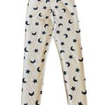 Beach Riot Sport Cream Ribbed Leggings Moon Star Print Stretch Athletic Medium Photo 0
