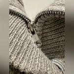 Merrell  Cable knit chunky long gray zippered button detail size Medium Cardigan Photo 6