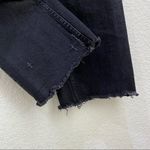 ZARA Woman Premium Denim Collection Black Raw Hem Straight Leg Cropped Jeans 6 Photo 5