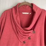 Soft Surroundings  Westminster Tunic Sweatshirt Top Cowl Neck Red Womens PM Photo 4