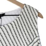 Misook  Mixed Stripe Sleeveless Knit Midi Dress White Black Sz XL NWT Photo 3