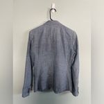 J.Crew  Chambray Denim Two Button 100% Cotton Blazer SZ 0 Photo 5