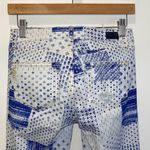 Paige  Womens Monica Verdugo Royo Diana Patchwork Skinny Jeans Blue White Size 27 Photo 3