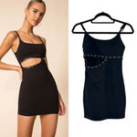 superdown  Kelly Cut Out Dress Black Mini Grommet Size Small‎ Photo 1