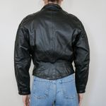 wilson's leather Vintage 90s  Black Leather Bomber Jacket Photo 5