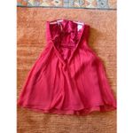Donna Morgan NWOT  Strapless Silk Dress Size 4 Pink Pleated Chiffon Photo 6