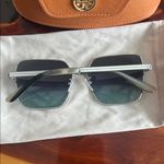 Tory Burch  Silver Sunglasses with Orange Case Photo 2