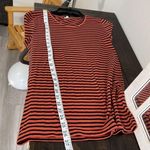 J.Crew  T-Shirt Burnt Orange/Navy Striped Size Small Photo 6