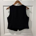J.Crew Slim-fit Tuxedo Vest In City Crepe Women’s Size 10 Black Cropped NWT Photo 2