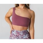 Vitality Cloud II Asym Sports Bra One Shoulder Mauve XL Yoga Pilates Purple Photo 5