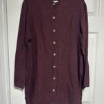 CUT LOOSE EGGPLANT BURGUNDY FLAX SHIRT DRESS M tunic Size M Photo 0