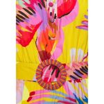 Farm Rio  Neon Macaws Puff Sleeve Belted Cotton Maxi Dress Photo 5